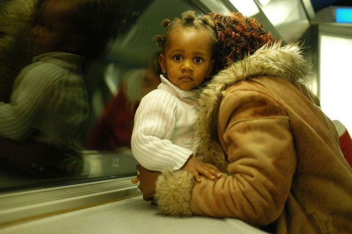 Enfant dans le train