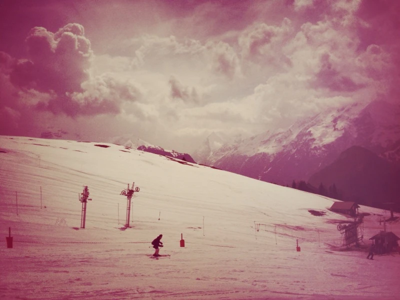 Sur les pistes par un temps super !